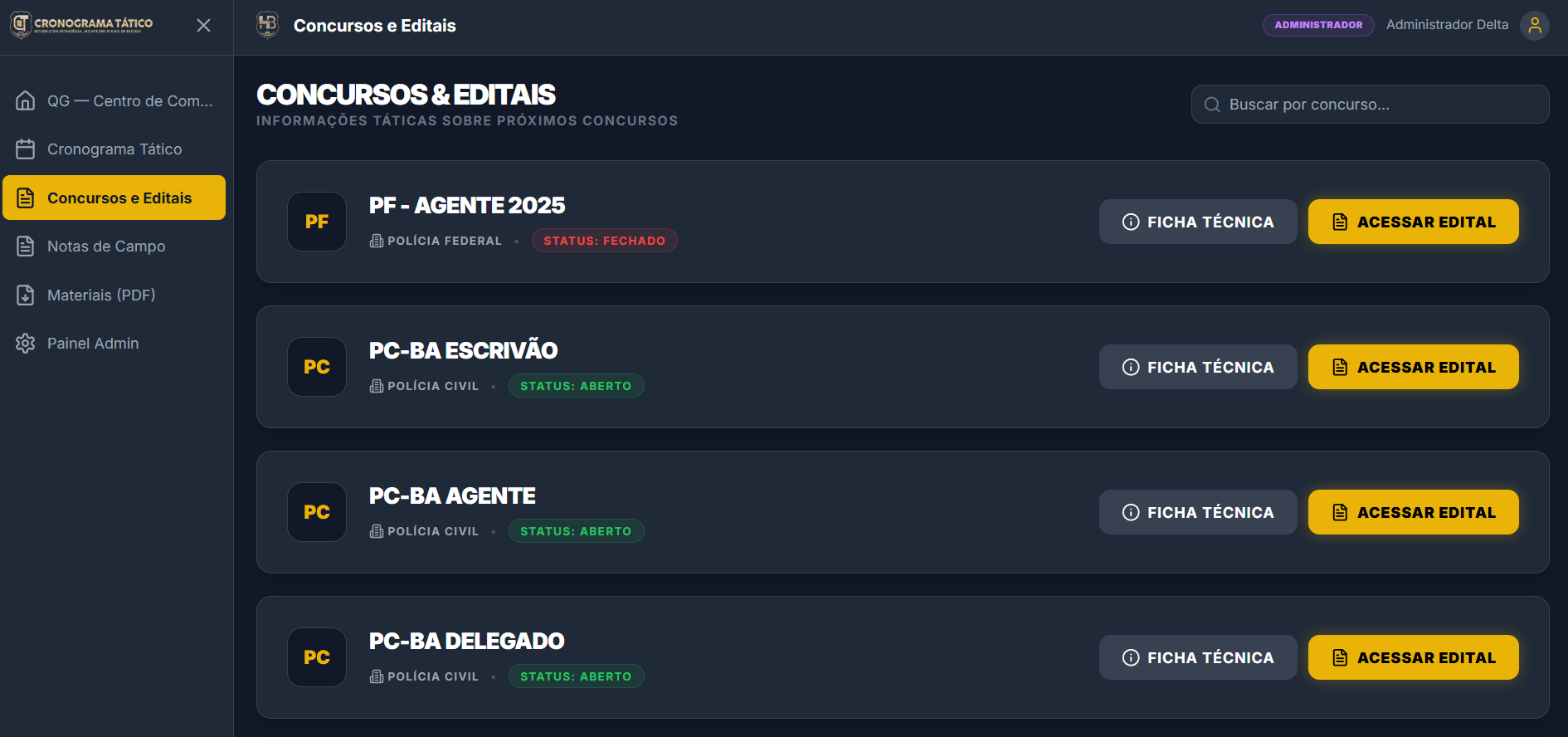 Concursos e Editais